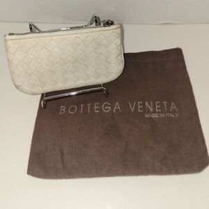 Authentic Bottega Veneta Intrecciato Leather Coin Case - Ivory
